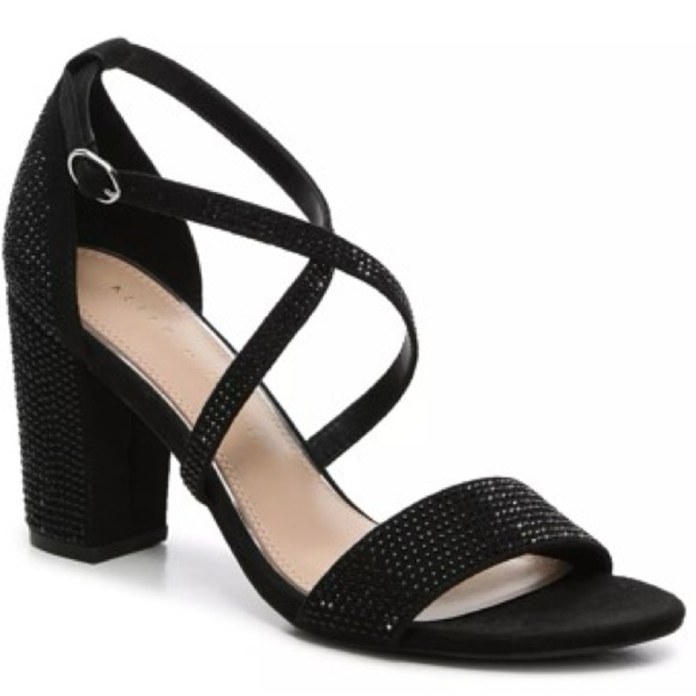 Kelly & Katie Black Rhinestone Heels